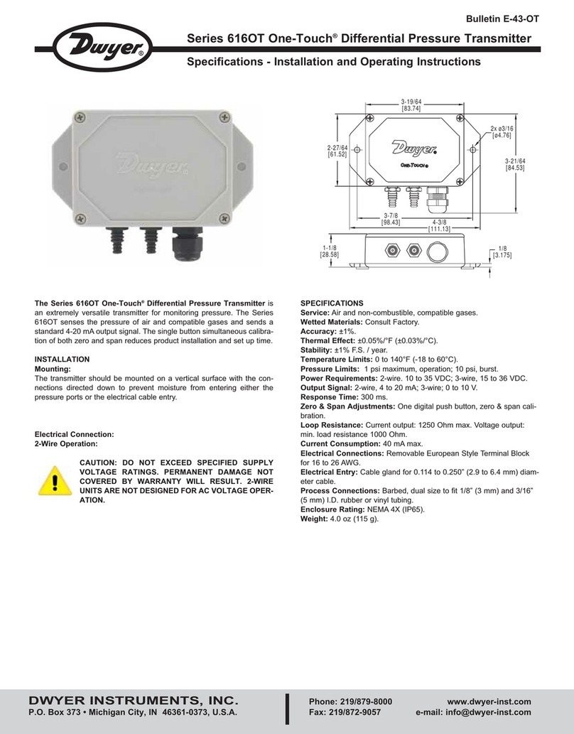 Dwyer Instruments One-Touch 616OT Series User manual