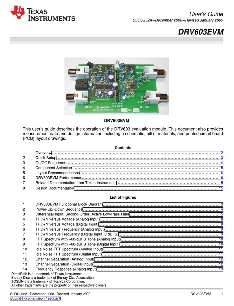 Texas Instruments DRV603EVM User manual