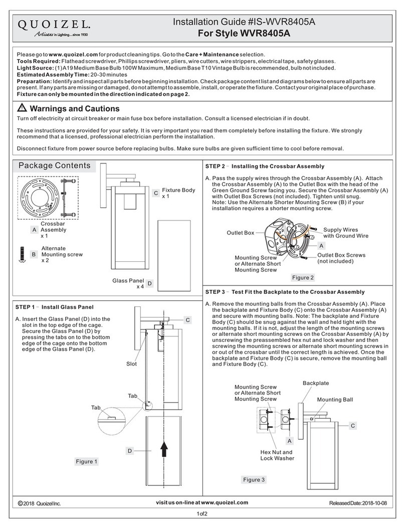 Quoizel WVR8405A User manual