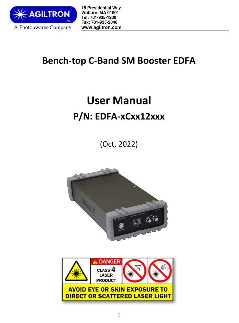 Photonwares AGILTRON EDFA C Series user manual Photonwares AGILTRON EDFA C Series user manual