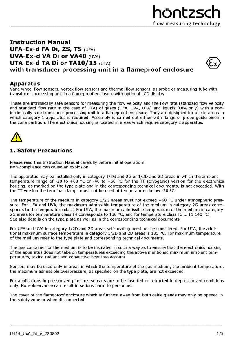 Hontzsch UFA-Ex-d FA Di instruction manual