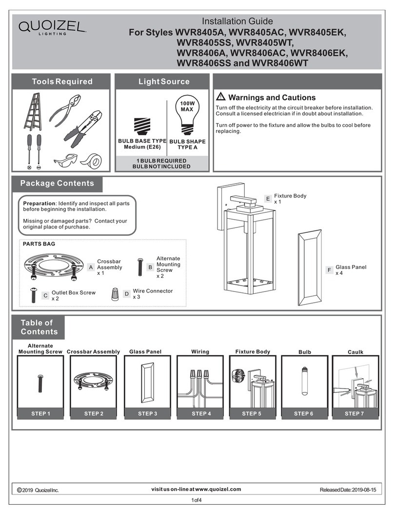 Quoizel WVR8405A User manual