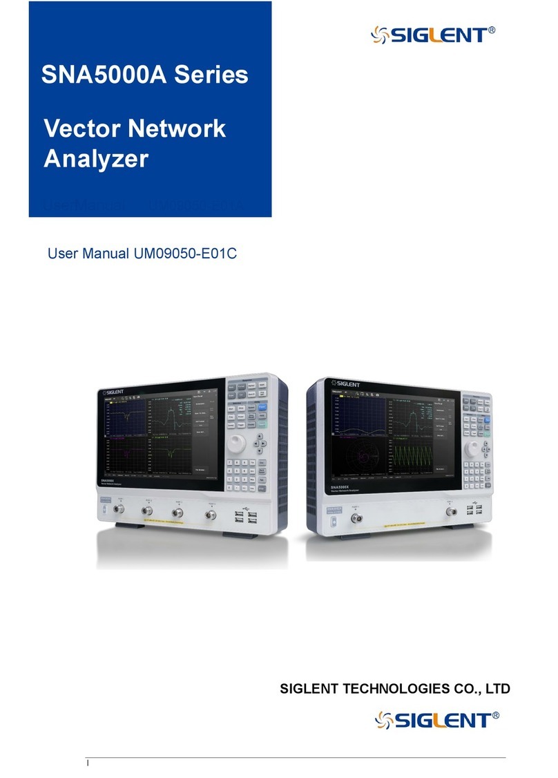 SIGLENT TECHNOLOGIES SNA5000A Series User manual