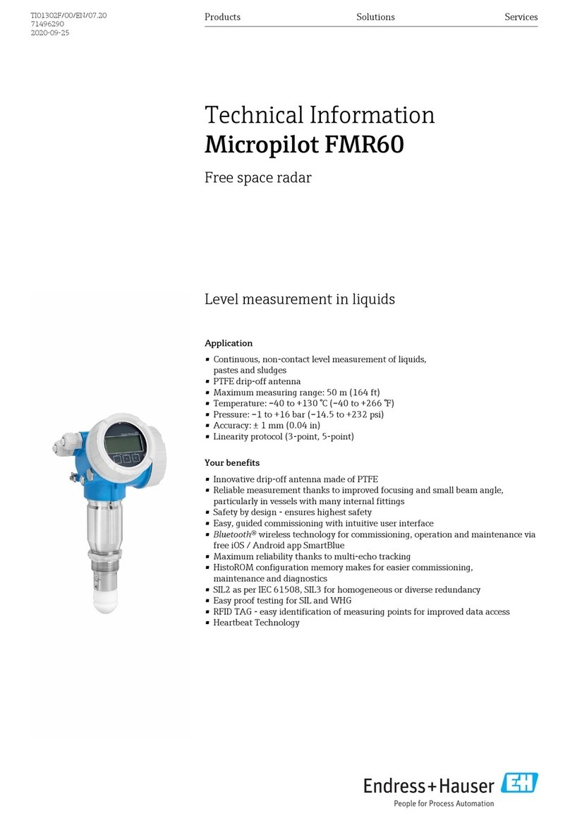 Endress+Hauser Micropilot FMR60 Manual