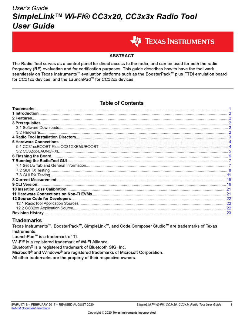 Texas Instruments SimpleLink Wi-Fi CC3 20 Series user guide