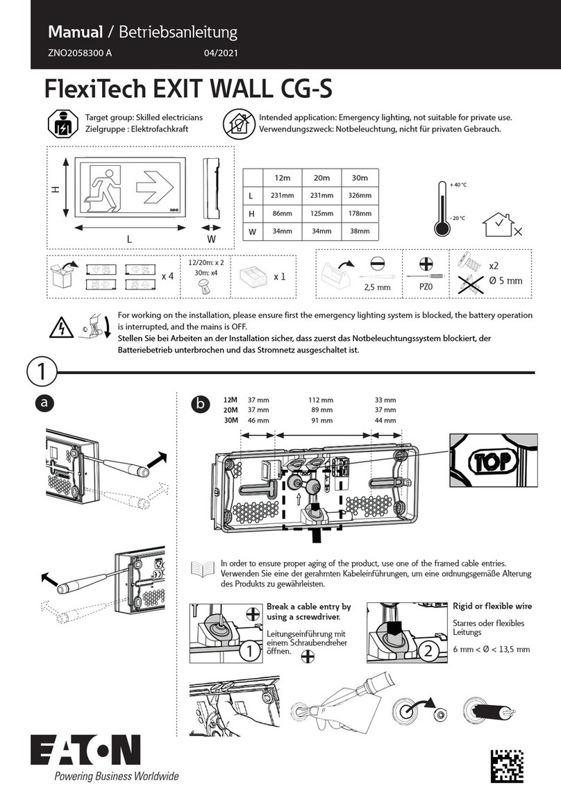 Eaton FlexiTech EXIT WALL CG-S User manual