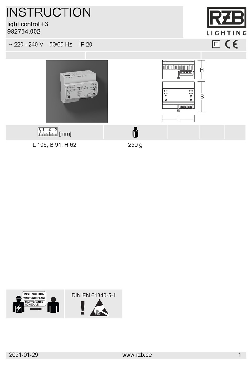 RZB Lighting light control +3 instructions