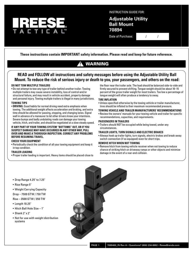 Horizon Global IREESE TACTICAL 70894 Instruction guide