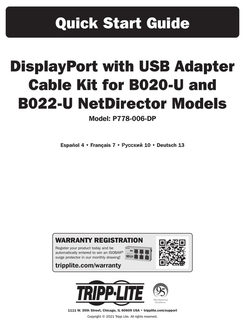 Tripp Lite P778-006-DP quick start guide