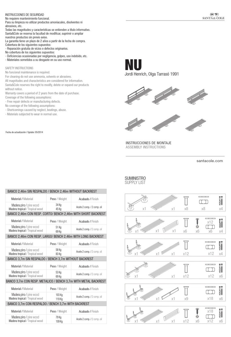 Santa & Cole Jordi Henrich Olga Tarraso NU Assembly instructions