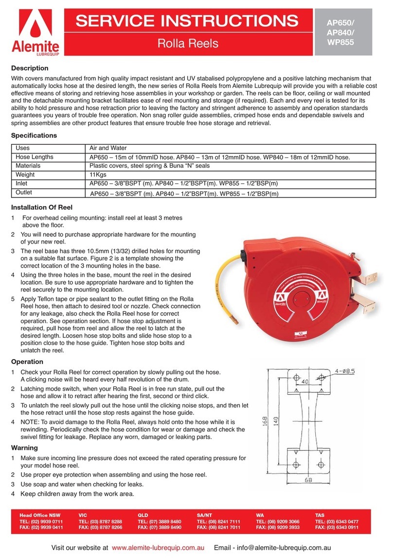 Alemite Rolla AP650 Operating instructions
