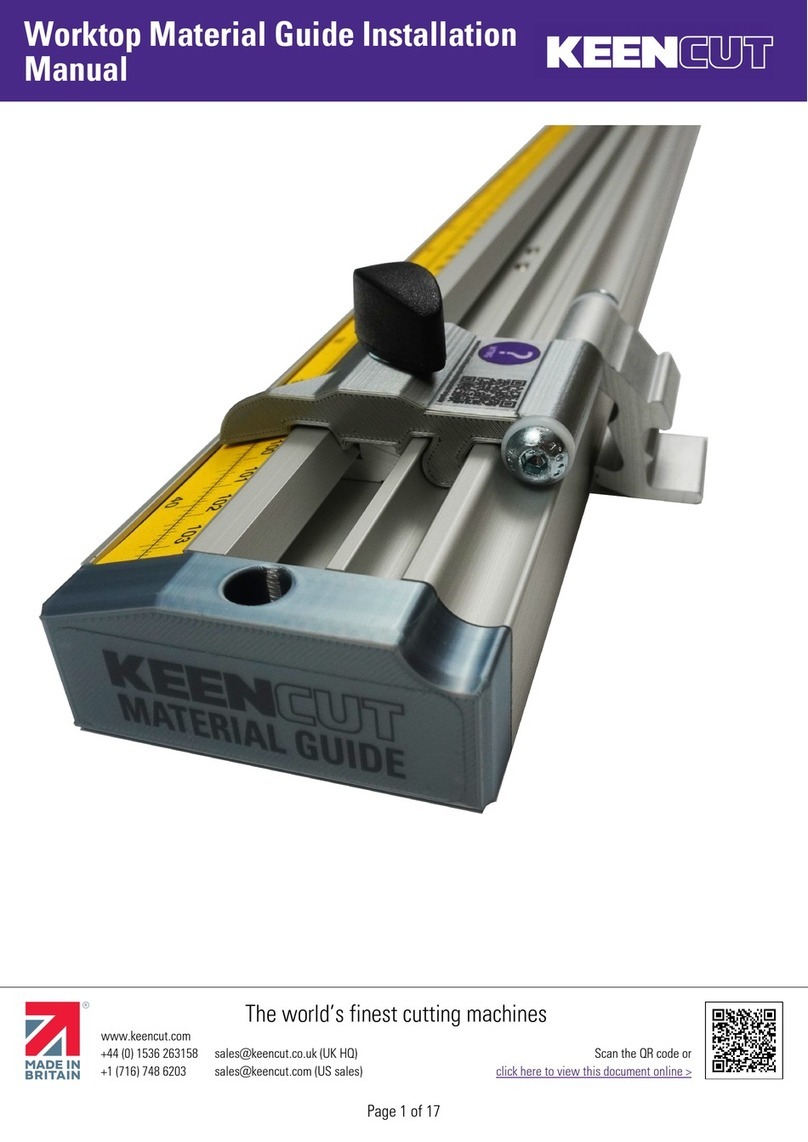 KEENCUT Material Guide installation manual