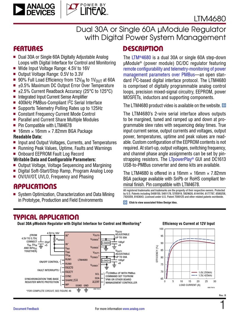 Linear ANALOG DEVICES LTM4680 Operation manual