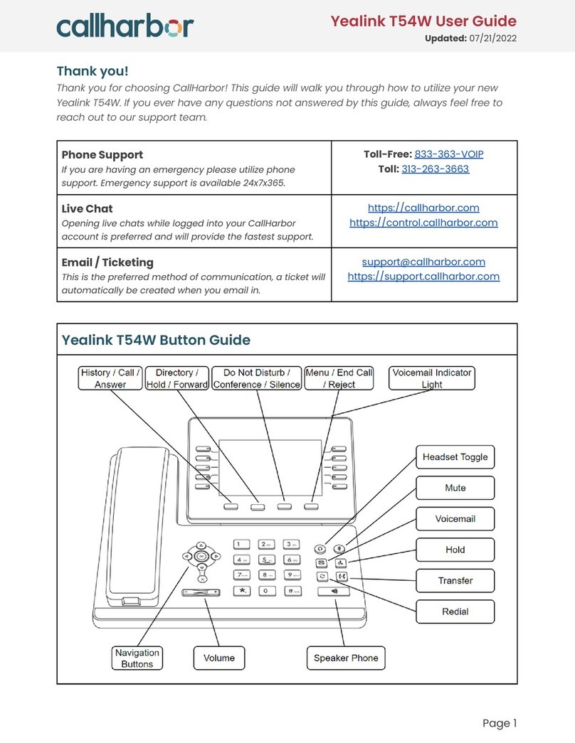 CallHarbor Yealink T54W user guide
