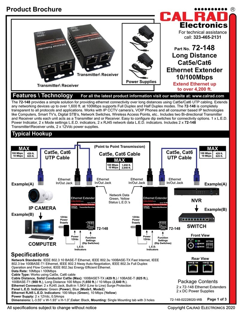 CALRAD Electronics 72-148 User manual