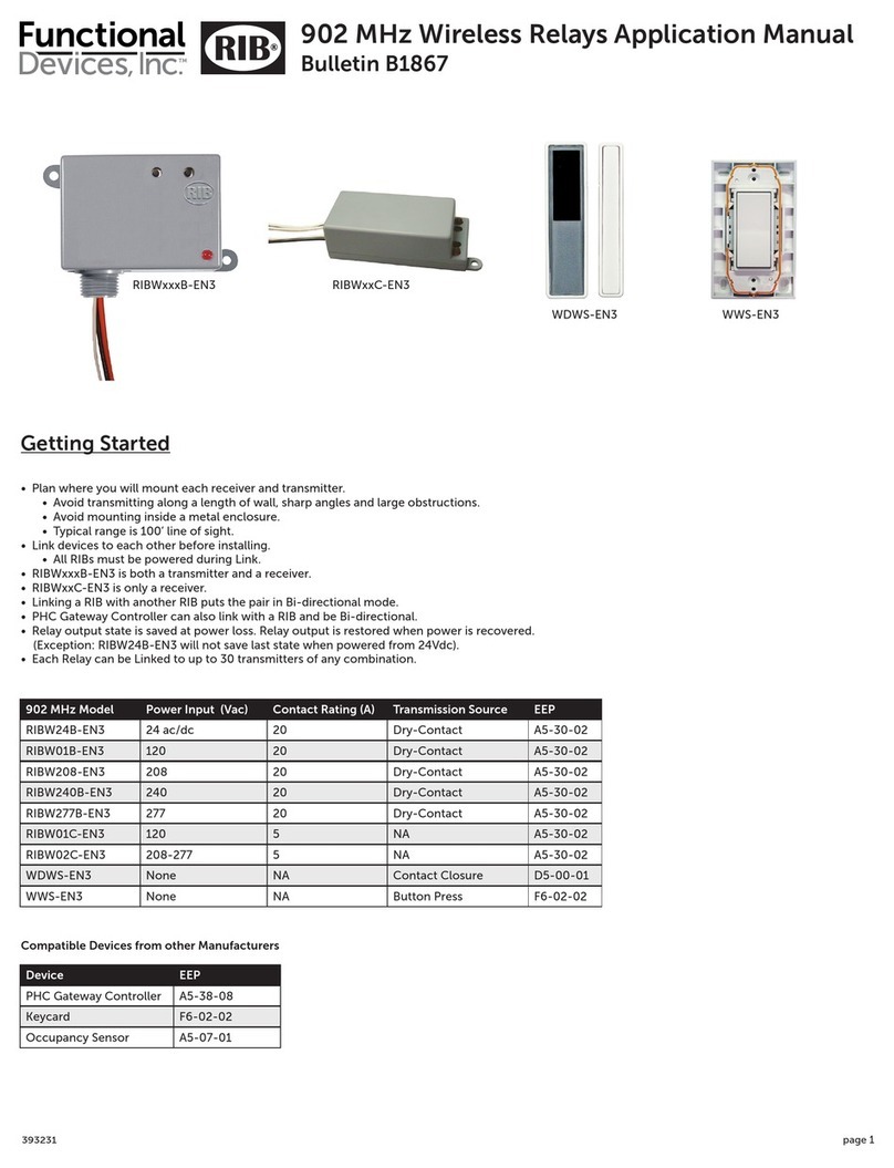 Functional Devices RIBW24B-EN3 manual