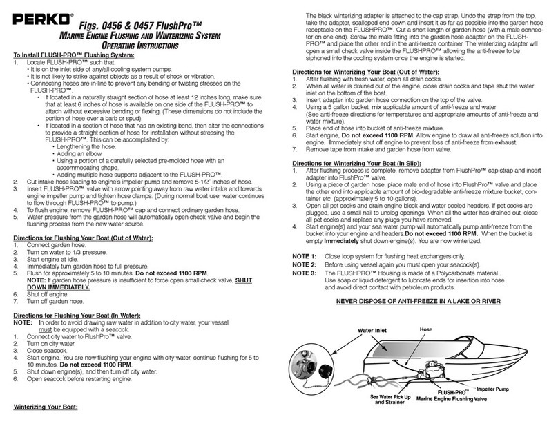 Perko FlushPro 0456 operating instructions Perko FlushPro 0456 operating instructions