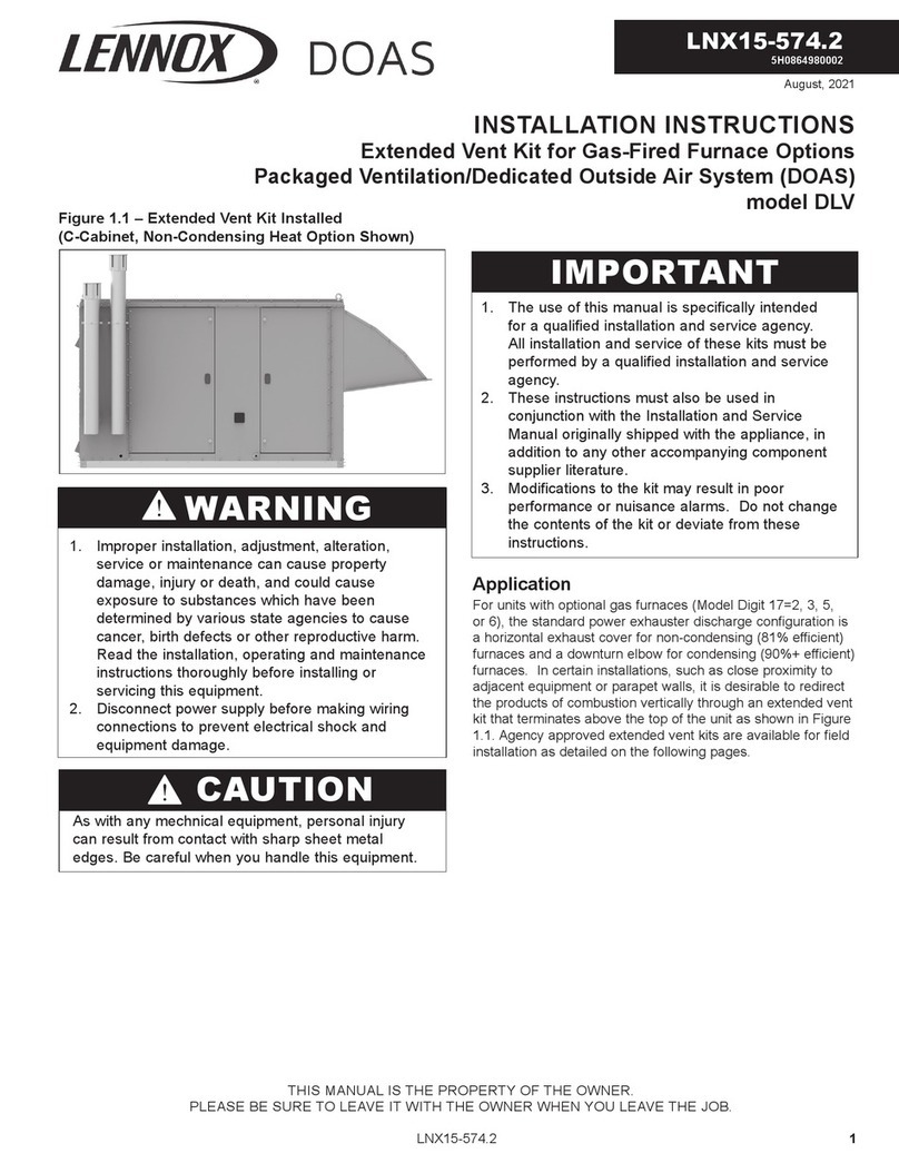 Lennox DOAS DLV User manual