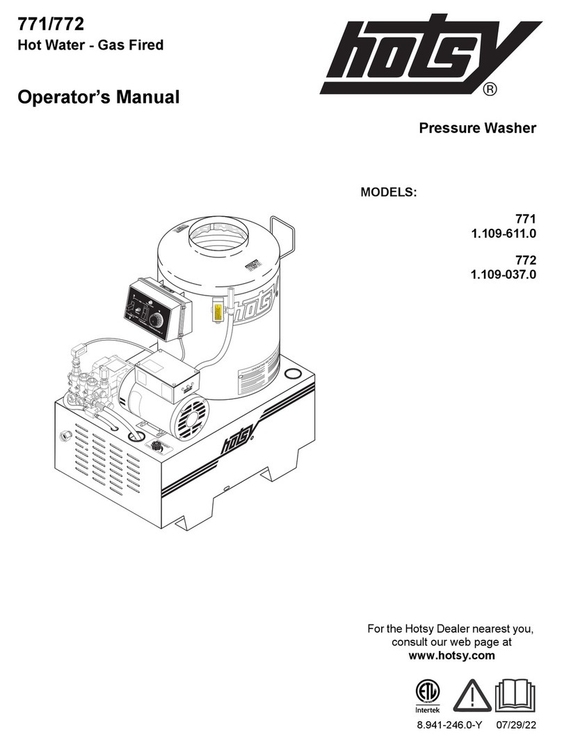 Hotsy 771 Operator's manual