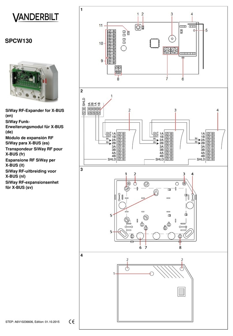 Vanderbilt SPCW130 User manual