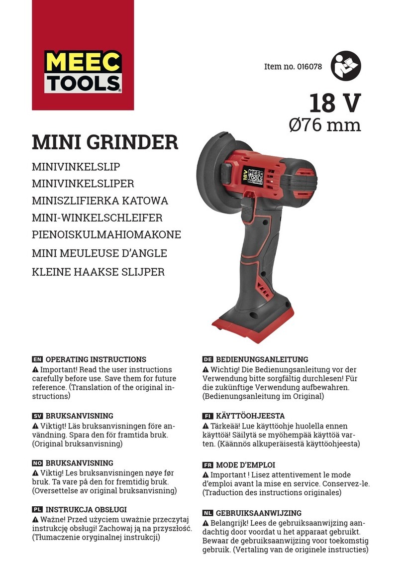 Meec tools 016078 operating instructions
