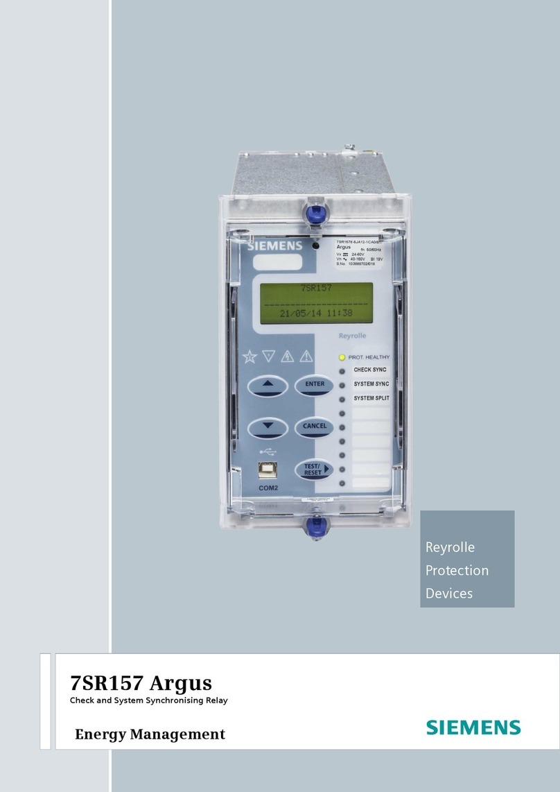 Siemens 7SR157 Argus User manual