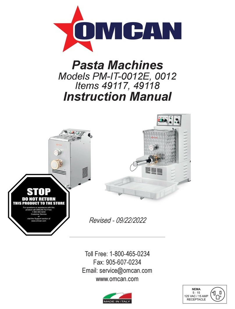 Omcan PM-IT-0012E User manual