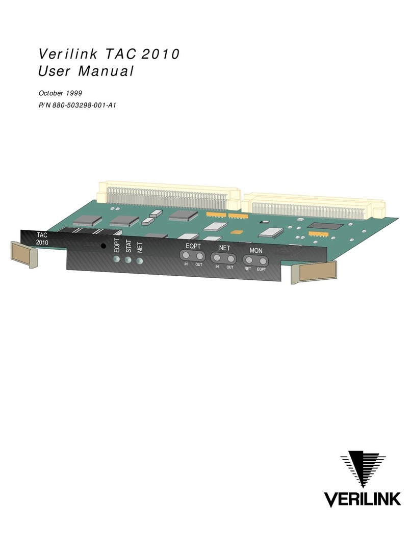 Verilink TAC 2010 User manual