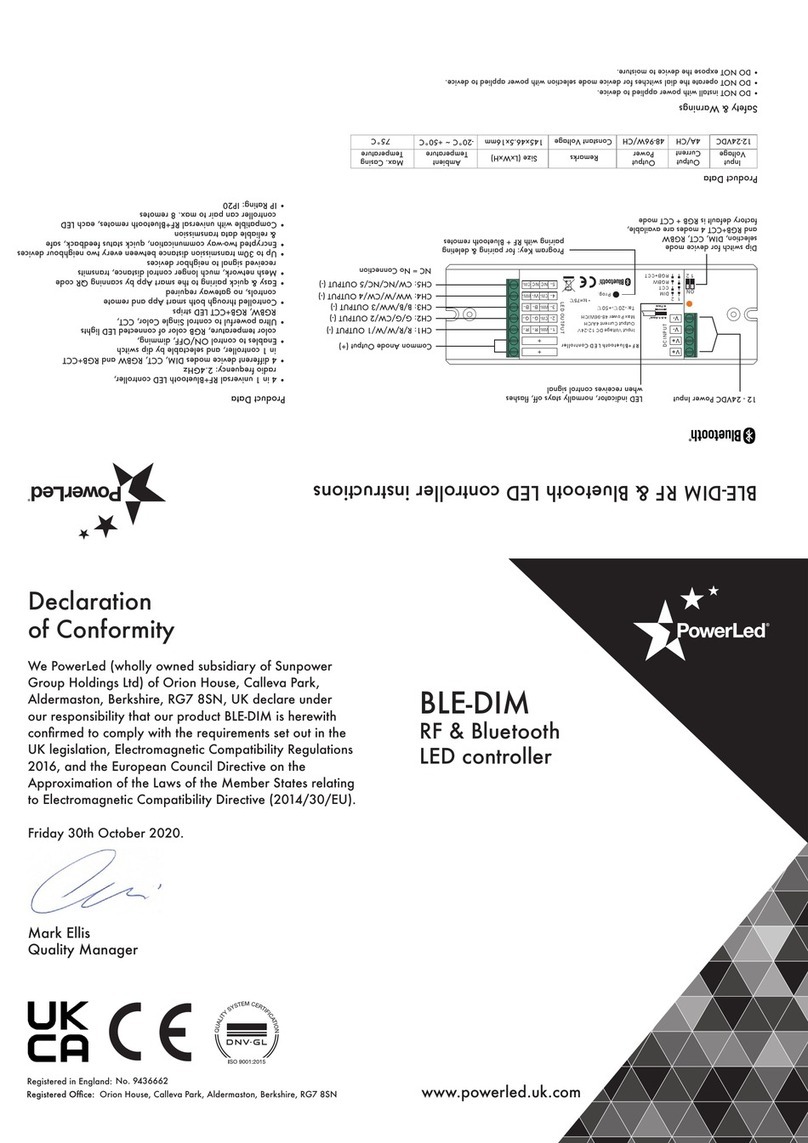 PowerLed BLE-DIM instructions
