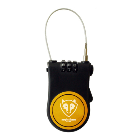 packright rightline GEAR Security Cable Lock quick start guide