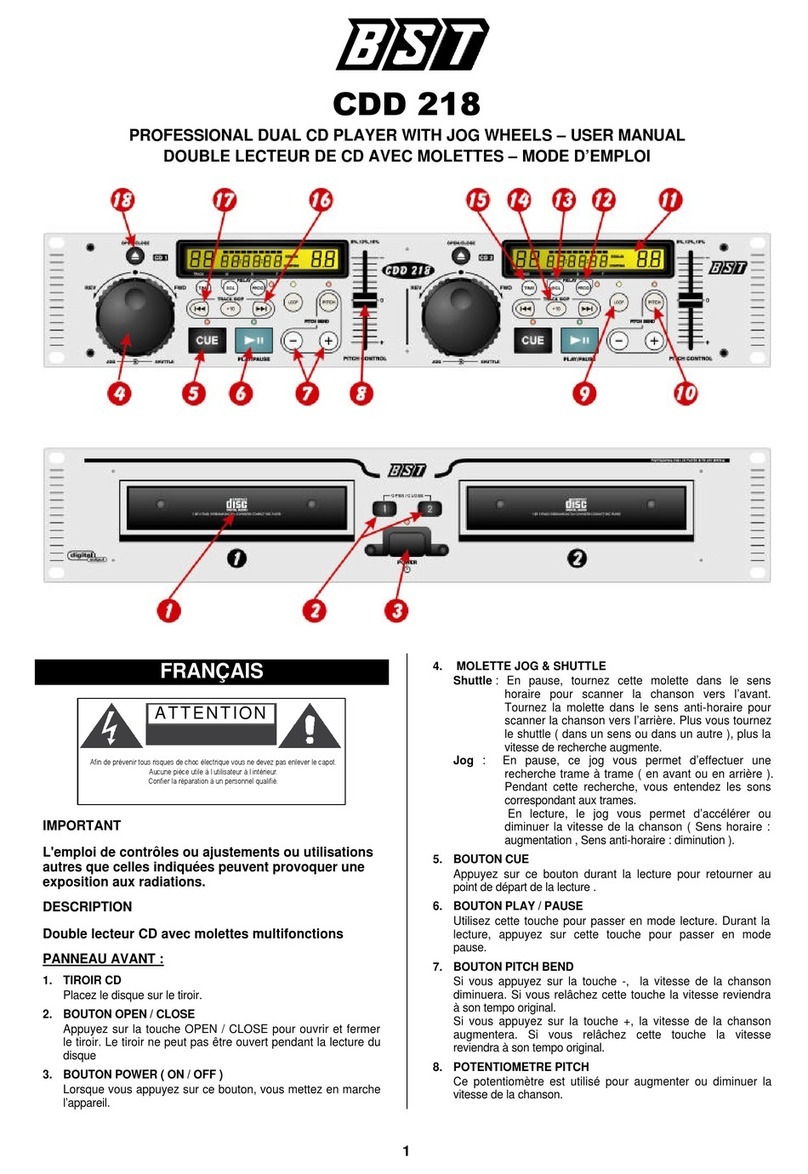 BST CDD 218 User manual