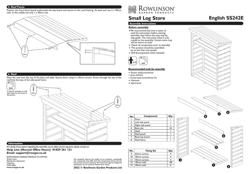 Rowlinson Garden Products LOGSML1 Assembly instructions