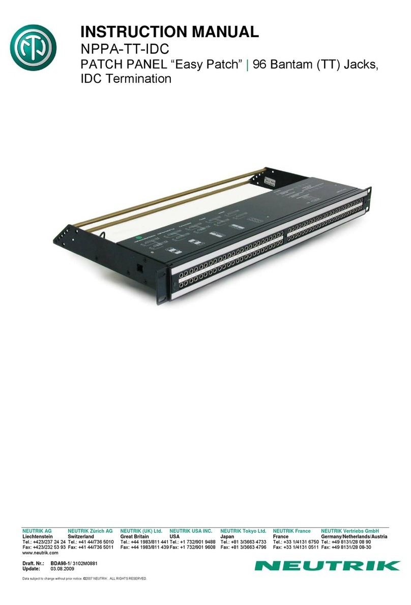 NEUTRIK NPPA-TT-IDC instruction manual