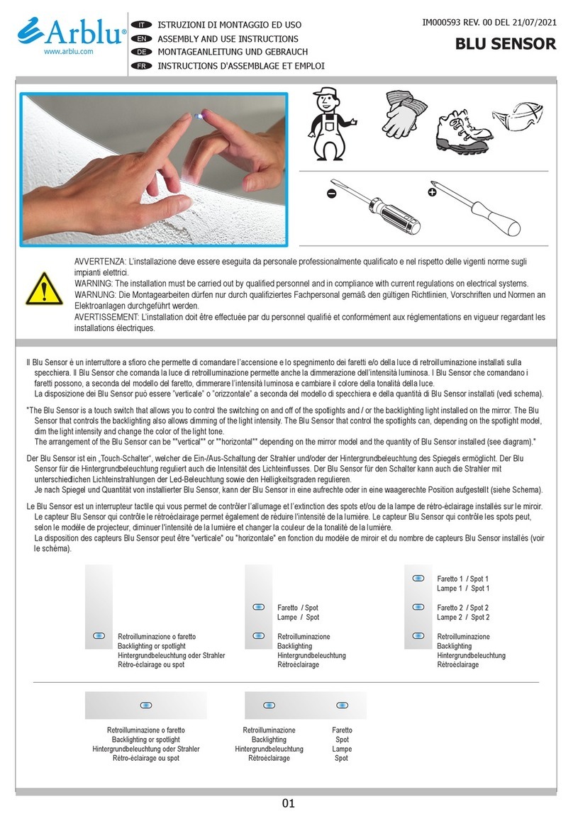Arblu Blu Sensor Assembly and use instructions