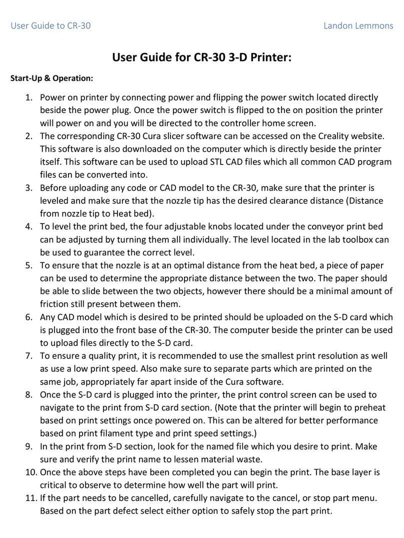 Creality CR-30 user guide
