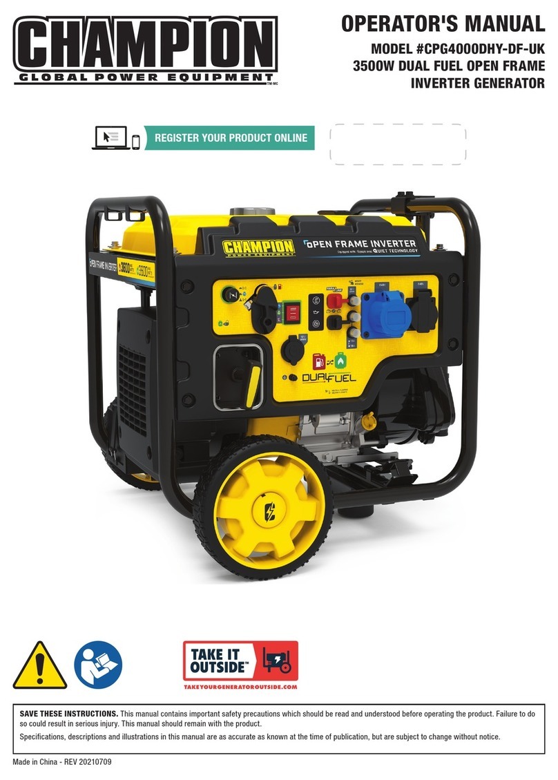 Champion CPG4000DHY-DF-UK Operator's manual