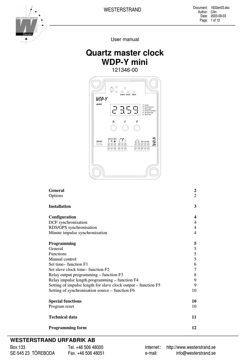 WESTERSTRAND mini WDP-Y User manual