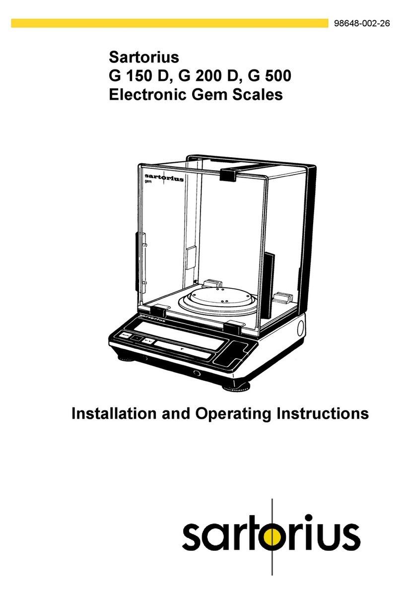 Sartorius G 150 D Installation and operating instructions