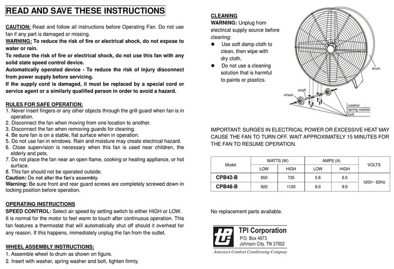 TPI CPB42-B owner's manual