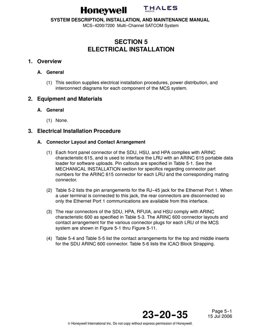 Honeywell THALES MCS-4200 Installation and maintenance manual