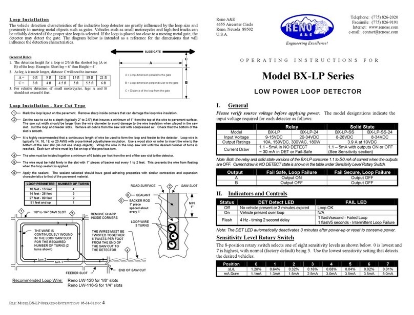 Reno A&E BX-LP Series operating instructions Reno A&E BX-LP Series operating instructions