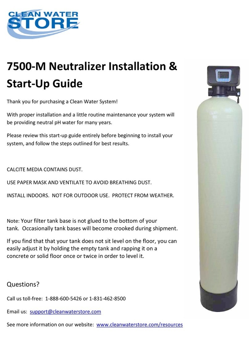 Clean Water Systems 7500-M Installation & start?up guide