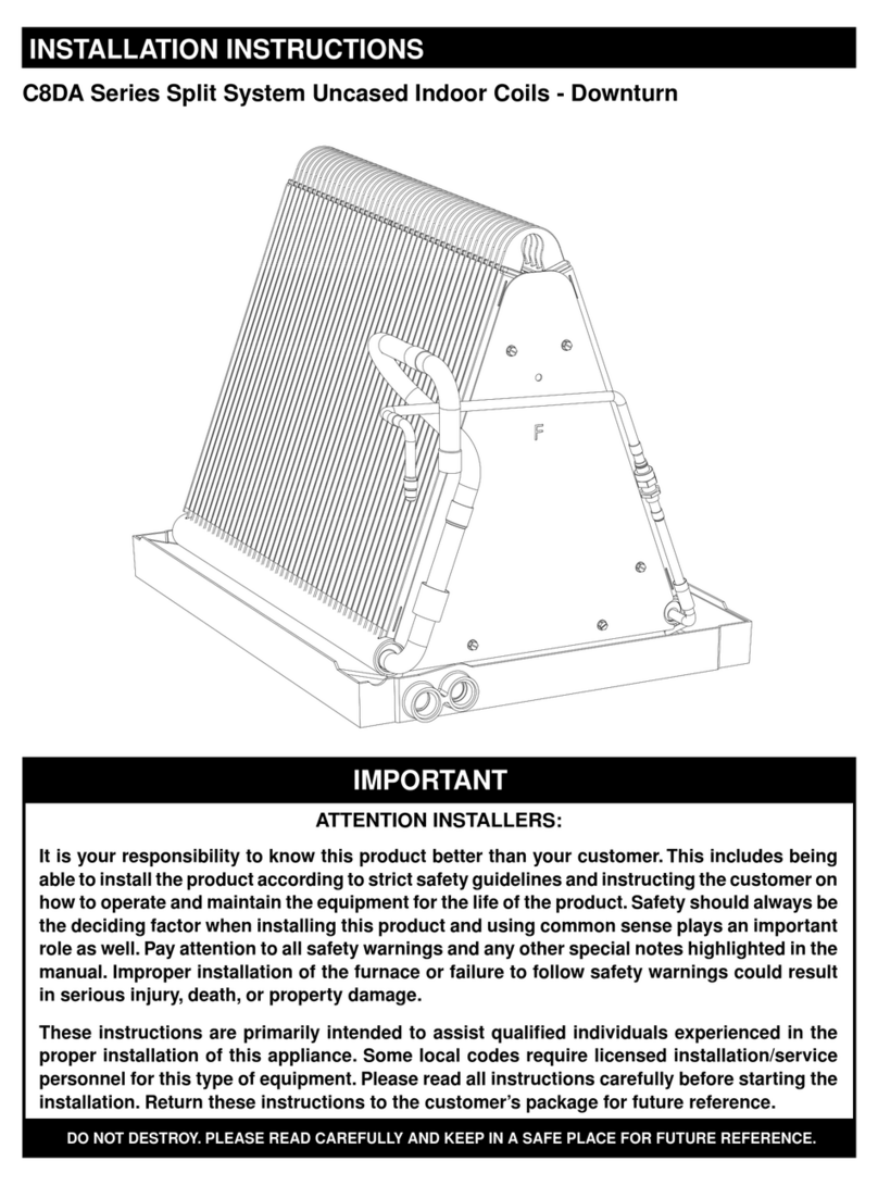 Nordyne C8DA Series installation instructions