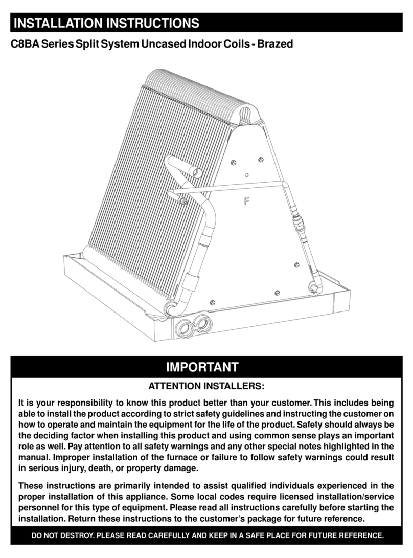 Nordyne C8BA Series installation instructions