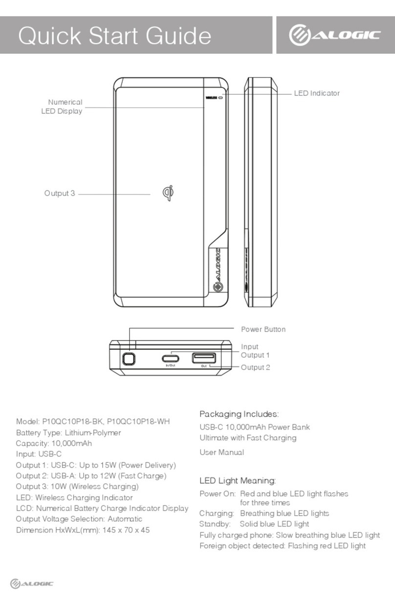 Alogic P10QC10P18-BK User manual