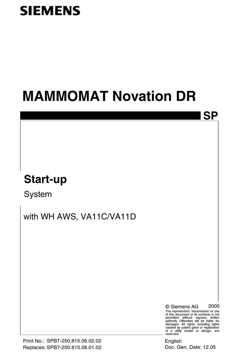 Siemens MAMMOMAT Novation DR User manual
