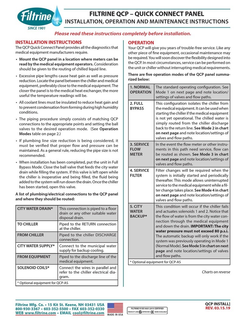 Filtrine QCP Installation, operation and maintenance instructions