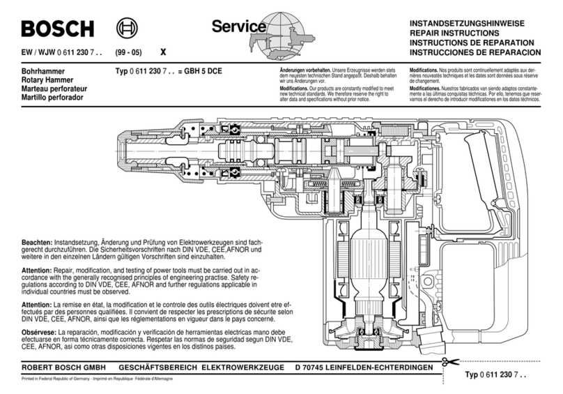 Bosch EW 0 611 230 7 Series Repair instructions Bosch EW 0 611 230 7 Series Repair instructions