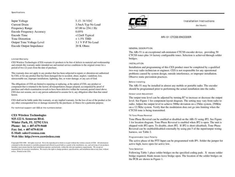 CES ARi-51 installation instructions CES ARi-51 installation instructions