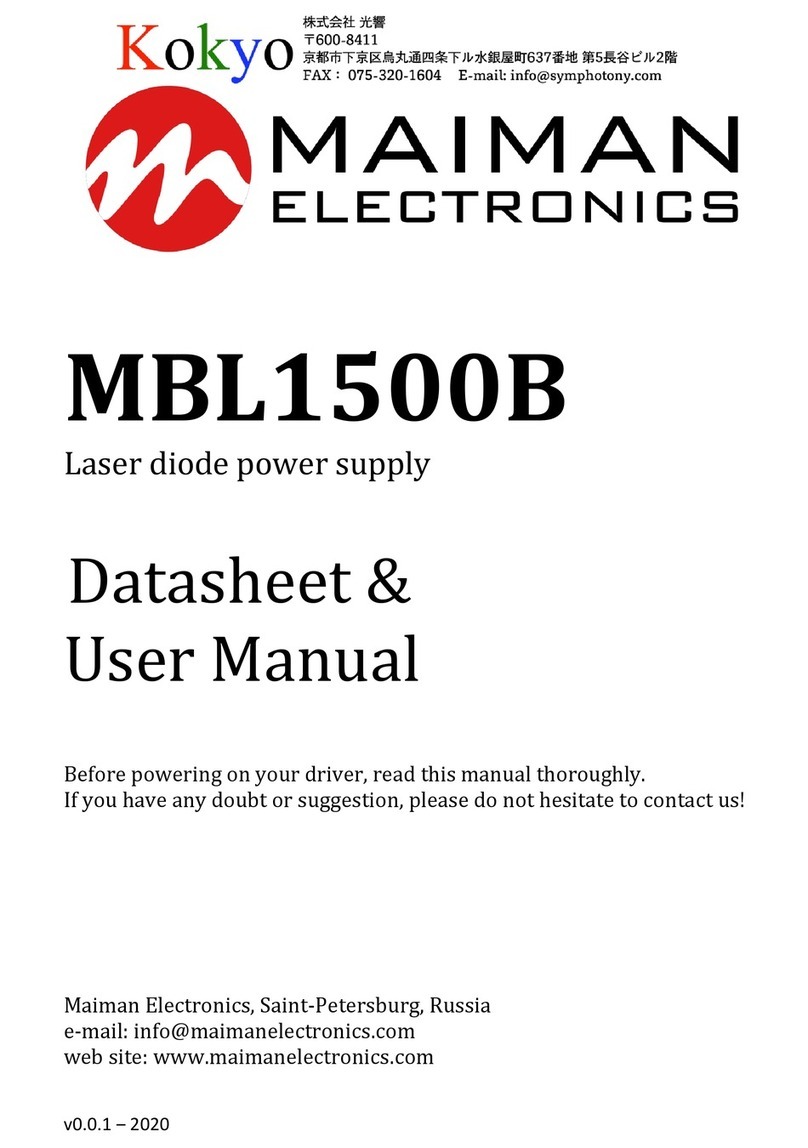 MAIMAN ELECTRONICS MBL1500B user manual
